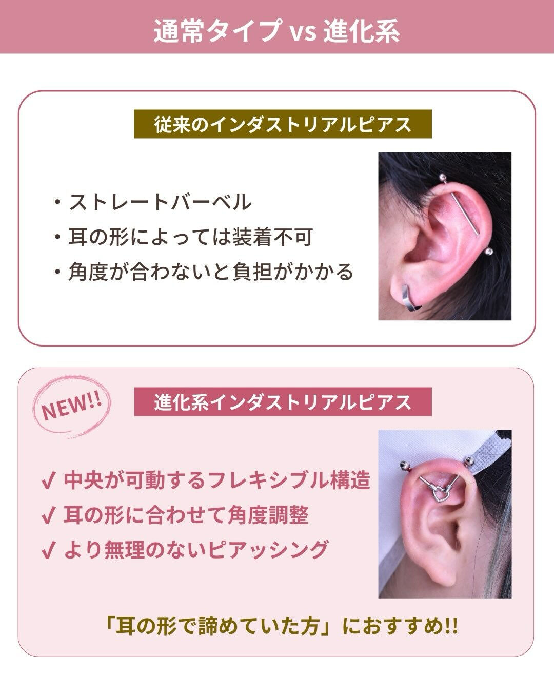 【新導入✨】進化系インダストリアルピアス👂