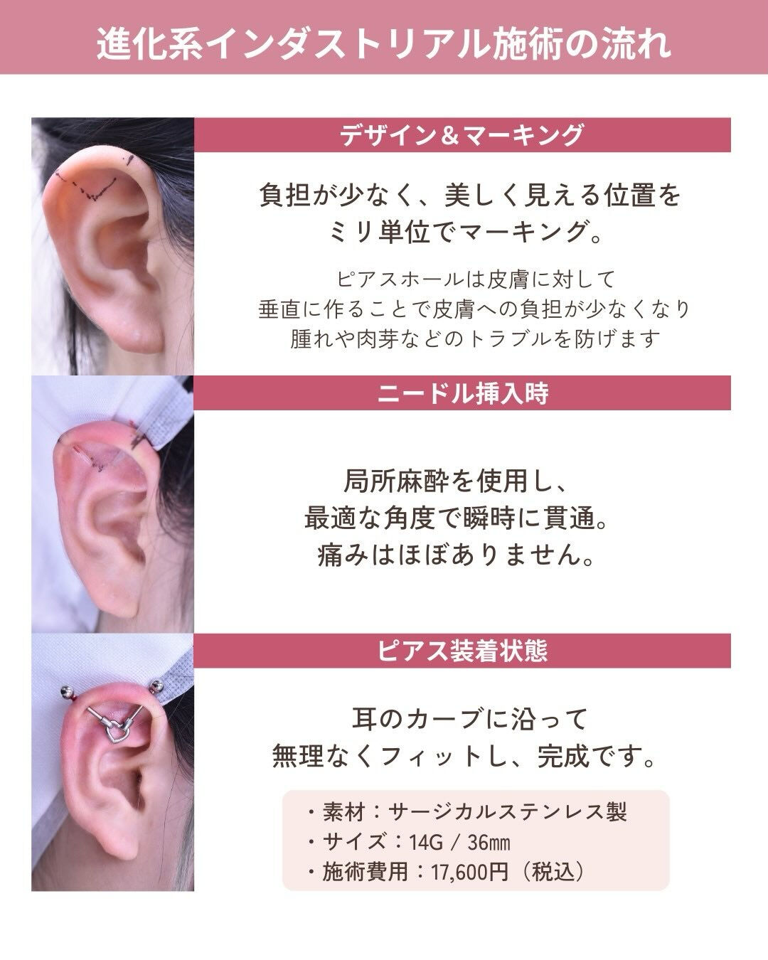 【新導入✨】進化系インダストリアルピアス👂